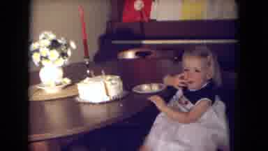 Fort Wayne Indiana (1969): Young Girl Eating Cake