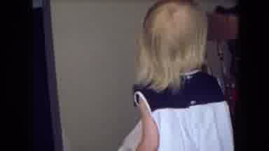 Fort Wayne Indiana (1969): Little Blonde Haired Girl Walking Around Her Kitchen