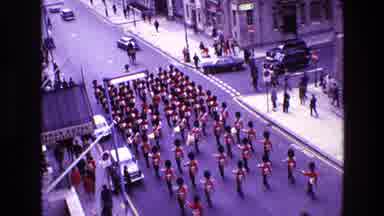 Ireland (1969): Band Wearing Red And Black Marches In Parade On A Clear Day