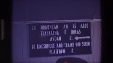 Ireland (1969): Sign With Directions To A South Platform #2 At A Train Station