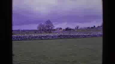 Ireland (1969): Ancient Stone Walls In Countryside Under The Purple Sky