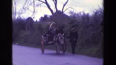 Ireland (1969): Man On The Road With A Typical Country Car With A Child With A