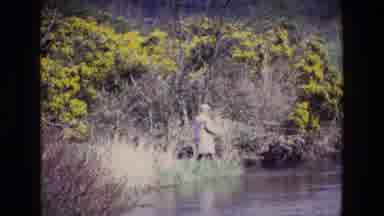Ireland (1969): A Man Fly Fishing In The Countryside On A Sunny Spring Day