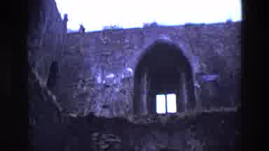 Ireland (1969): Ancient Castle Built With Airy Windows In Low Light With