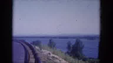 Lake Canyon Arizona (1969): Sweeping View Of A Wide Blue River From The Side Of