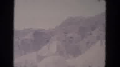 Lake Canyon Arizona (1969): Snow Covered Mountains And Trees On Steep Hills Across