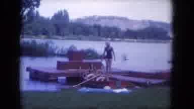 Lake Canyon Arizona (1969): Mother And Children Prepare The Go On The Lake In The