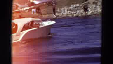 Minnesota USA (1969): Small Boat Passing Under Bridge