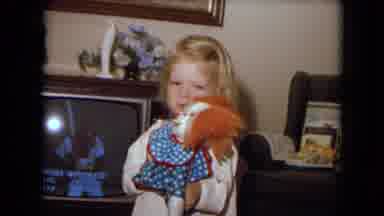 White Sands Florida (1970): Child Plays With Scary Clown Doll Sits On Vintage