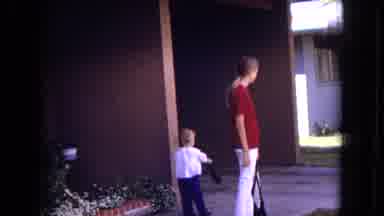 White Sands Florida (1970): Girl With Red Shirt And Ponytail Holding A Purse And A