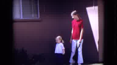 White Sands Florida (1970): Girls Play Outside In The House On A Sunny Day And