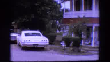 Diller Nebraska USA-1968: Classic Cars and Suburban Home on 8mm Film