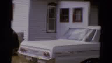 Diller Nebraska USA (1968): People Sitting In Lawn Chairs Outside Of House In The