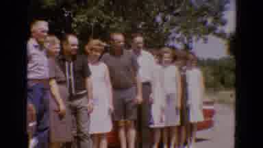 Diller Nebraska USA (1968): Family And Friends Pose For A Photo By The Side Of The