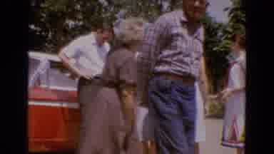 Diller Nebraska USA (1968): Group Of People Posing For A Photograph Outside Of A