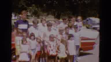 Diller Nebraska USA (1968): Lots Of People Standing Around And Kids Looking