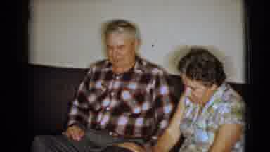 Clarksdale Arizona (1968): Two Elderly People Sitting With A Child