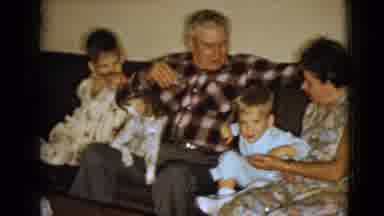 Clarksdale Arizona (1968): A Family On A Couch With Adults Children And A Dog