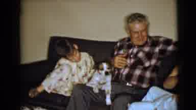 Clarksdale Arizona (1968): The Two Boys And Mom Playing While Grandpa And Dog On