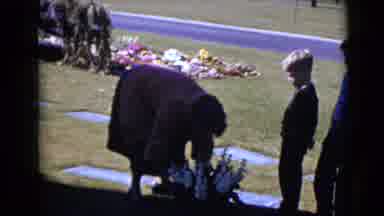 Clarksdale Arizona (1968): Old Lady And Little White Boy Bth A Grave Site Looking