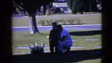 Clarksdale Arizona (1968): Woman Leaves Car And Joins Family Who Are Waiting At
