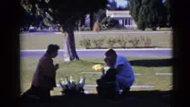 Clarksdale Arizona (1968): Memorial Sadness Cemetery Family Visiting Paying