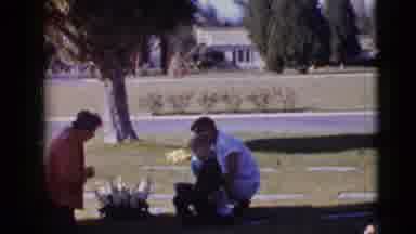 Clarksdale Arizona (1968): Couple Outside With A Child Sitting On The Grass