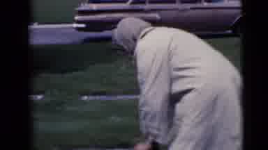Clarksdale Arizona (1968): Woman Placing Flowers On Cemiterio Stonework On A Day