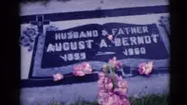 Clarksdale Arizona (1968): Headstone Of Husband And Father August Berndt With Pink