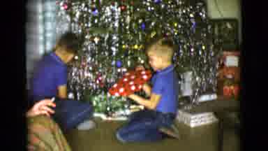 Clarksdale Arizona USA (1968): 2 Young Boys Excitedly Ready To Open Up Their