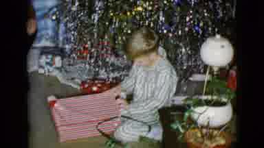 Clarksdale Arizona USA (1968): Opening Presents During Christmas In This Family