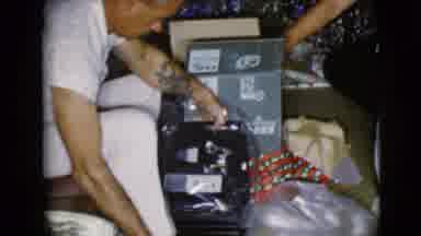 Clarksdale Arizona USA (1968): Unwrapping Presents On Christmas Morning With