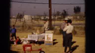 Clarksdale Arizona USA (1968): Children Playing At Roadside Birthday Picnic Party