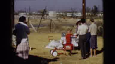 Clarksdale Arizona USA (1968): Old Footage Of People Standing Outside Possibly A