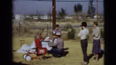 Clarksdale Arizona USA (1968): Family With Children Standing In A Field Wearing