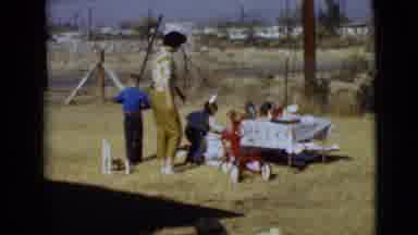 Clarksdale Arizona USA (1968): Children In Backyard At Table For Birthday Party