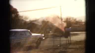 Clarksdale Arizona USA (1968): Car Driving At Some Place Far Away In Spring And