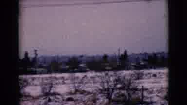 Clarksdale Arizona USA (1968): A Landscape Is Seen With Snow And A Large Dumpster