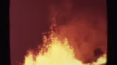 Mauna Ulu Hawaii (1971): Red And Yellow Molten Lava Bubbles And Boils From Active