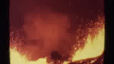 Mauna Ulu Hawaii (1971): Molten Lava Erupting From A Volcano With Lava Spraying Up
