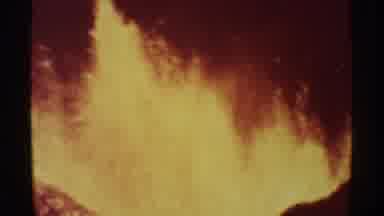 Mauna Ulu Hawaii (1971): View Of Active Volcanic Eruption Of Red And Yellow Molten