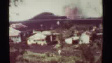 Mauna Ulu Hawaii (1971): Volcano Violently Erupts In The Distance Behind An