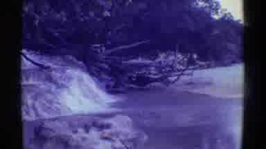 Mauna Ulu Hawaii (1971): View Of A Small Multiple Step Waterfall Into A River