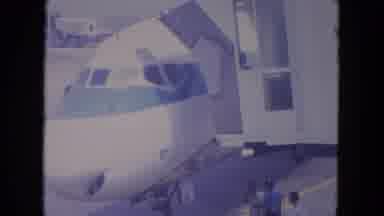 Ohare Chicago USA (1972): The Stairs Drive Up To The Plane As The Airport Workers