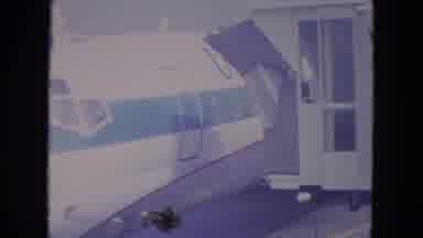 Ohare Chicago USA (1972): Airplane Backing Away From Terminal Gate To Get Ready