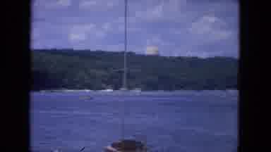 Mississippi River USA (1972): Boating On Calm Water Watching Small Sailboats Bob