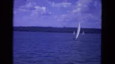 Mississippi River USA (1972): Beautiful Day Out On The Lake With Boats Sailing By