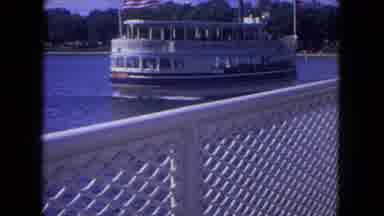 Mississippi River USA (1972): A Boat Ride Site Spelled Out On A Sign A Large Boat