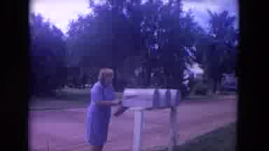Lake Geneva Wisconsin USA (1972): Lady At The Mailbox With A Neighbor