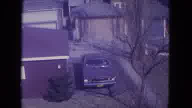 Racine Wisconsin USA (1972): View Of Peaceful Neighborhood With Cyclists Passing